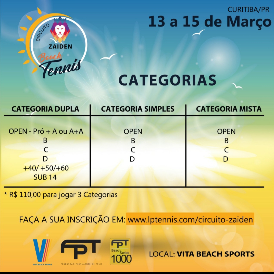 Confira o calendário de torneios de beach tennis em 2020